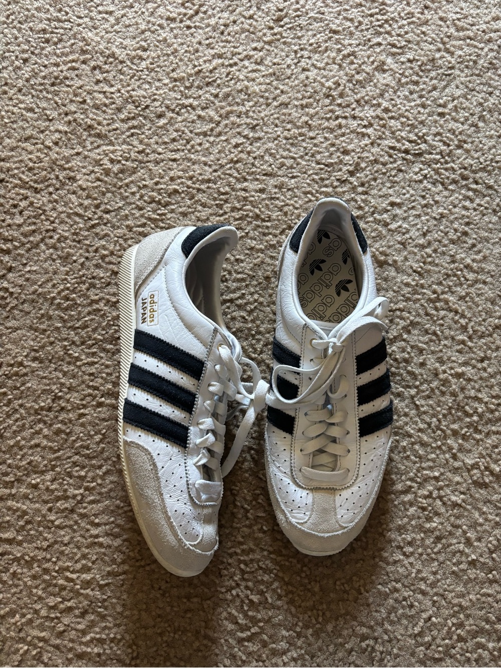 adidas Originals Japan Footwear White Core Black Gold Metallic Women 10 men 8.5